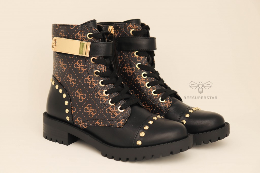 Guess Haleigha Logo Low Boot With Studs 